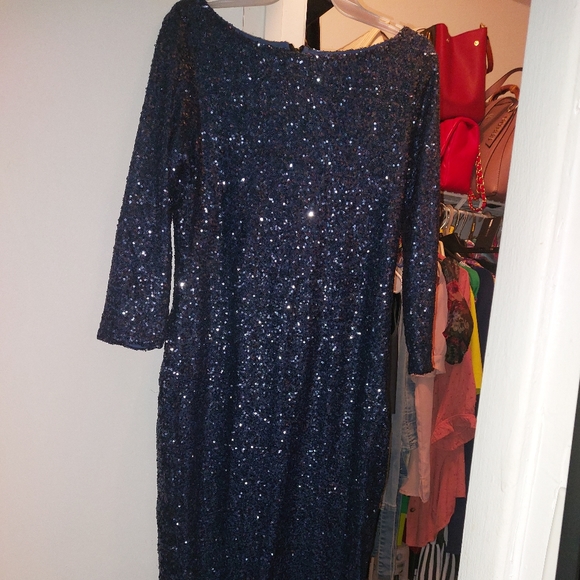 Blue Sequins Dress - Picture 1 of 3
